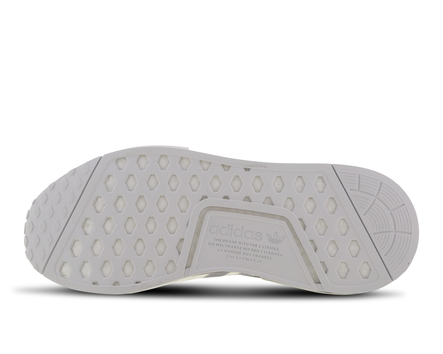 Adidas NMD R1 Primeknit Gum Sole Black Unboxing Feet